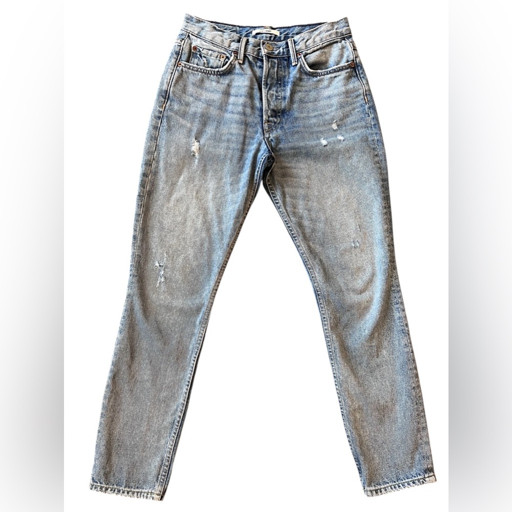 GRLFRND Light Blue Ankle & Cropped Jeans